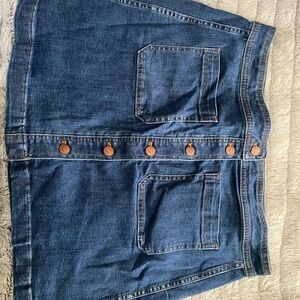 EUC Madewell Blue Denim Button-Front Skirt